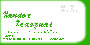 nandor krasznai business card